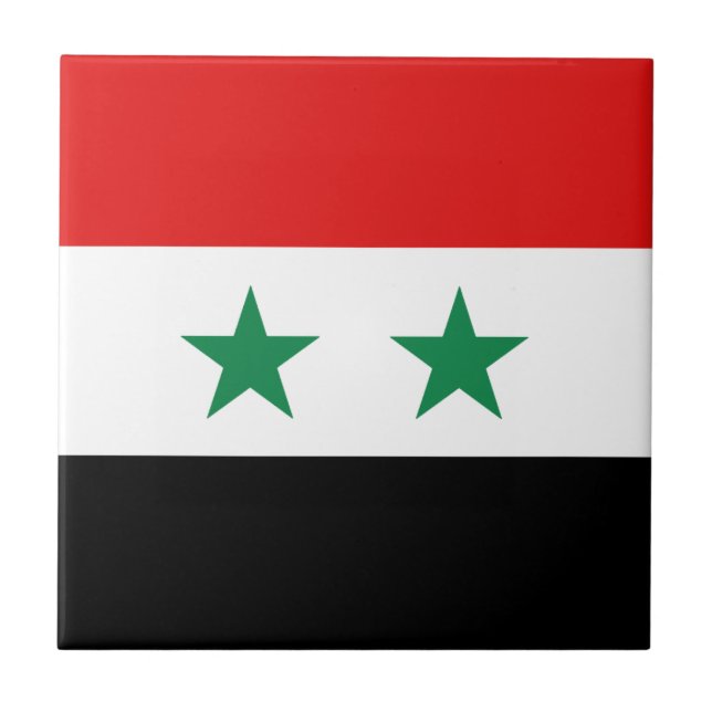 Drapeau Syrie Carreaux de céramique (Devant)