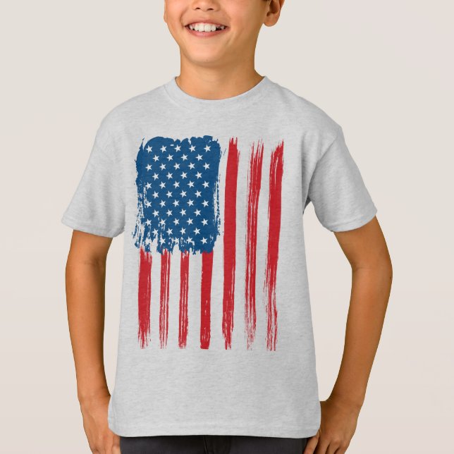 Drapeau T-shirt enfant patriotique (Devant)