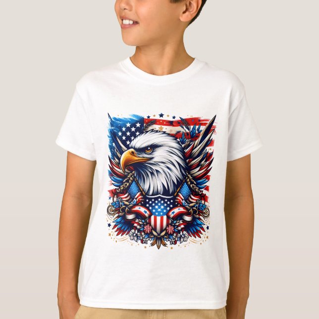 Drapeau T-shirt enfant patriotique (Devant)