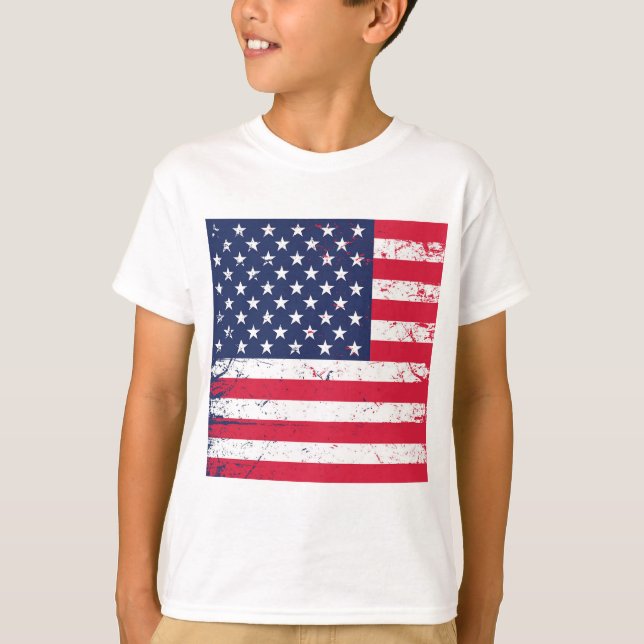 Drapeau T-shirt enfant patriotique (Devant)