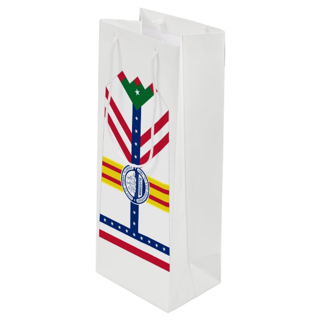 Drapeau Tampa, Sac Cadeau Vin Floride (Devant Angle)