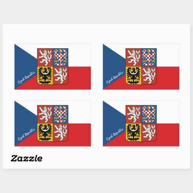Drapeau tchèque & stickers de mode République tchè (Feuille)