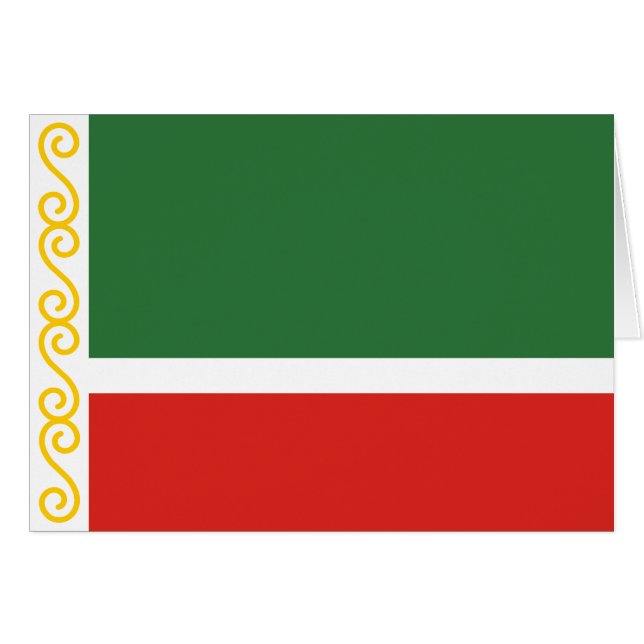 Drapeau tchétchène (Devant horizontal)