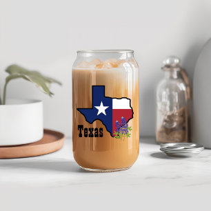 Drapeau texan et bleu fleur avec nom personnalisé