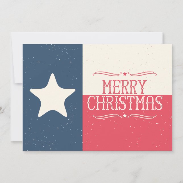 Drapeau Texas Joyeux Noël Invitation ou carte (Devant)