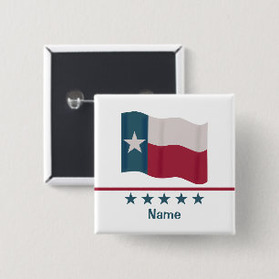 Drapeau Texas Lone Star Nom personnalisé Badge