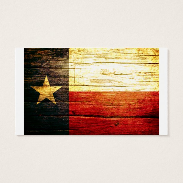 Drapeau Texas Old Wood (Dos)
