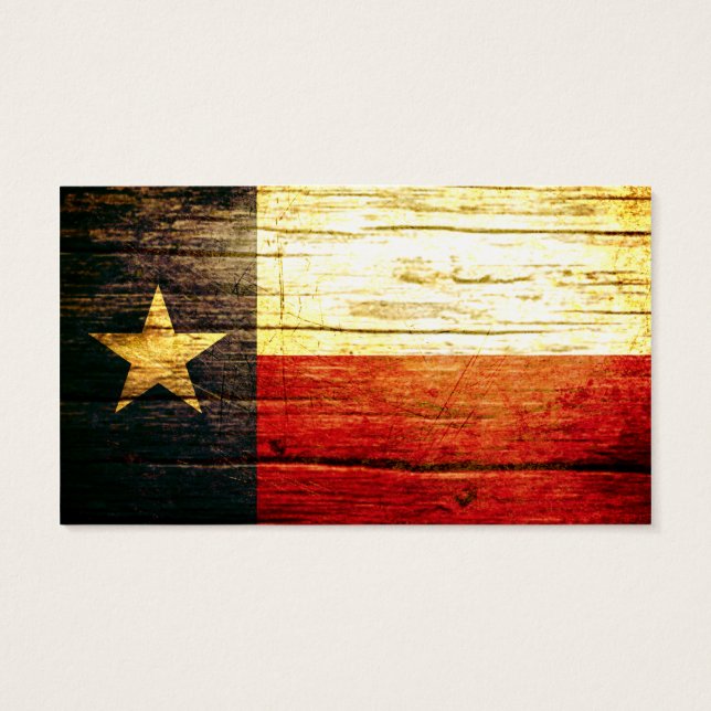 Drapeau Texas Old Wood (Dos)