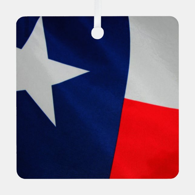 Drapeau Texas Ornement métallique (Recto)