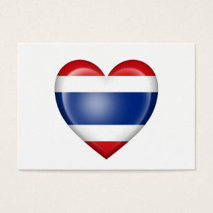 Drapeau thaïlandais de coeur sur le blanc