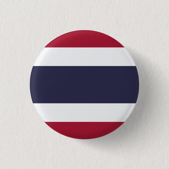 Drapeau Thaïlande  1 Inch Round Button (Front)