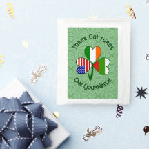 Drapeau Trèfle Personnalisé Américain Irlandais Bu