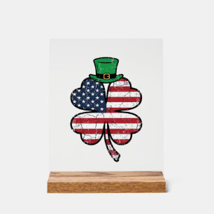 Drapeau Trèfle Vintage Fête de la Saint-Patrick