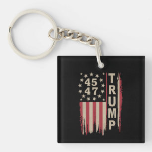 Drapeau Trump 45 47 Vintage Rétro Amérique USA