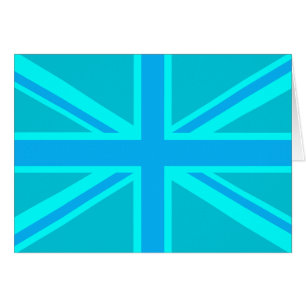 Drapeau Turquoise Union Jack britannique