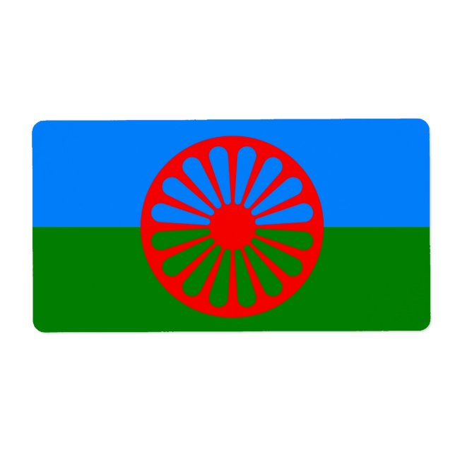 Drapeau tzigane romani officiel (Devant)