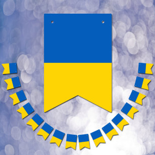 Drapeau ukrainien, banderoles de fête ukrainienne,