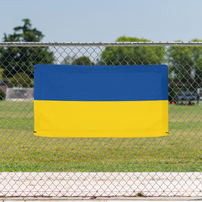 Drapeau ukrainien de l'Ukraine bannière personnali (Insitu)
