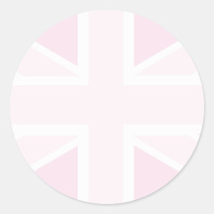 Drapeau Union Jack dans les stickers rose bébé