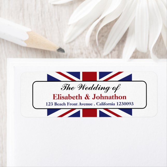 Drapeau Union Jack Mariage Britannique (En situation)