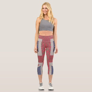 Drapeau Union Jack Motif de pêche Capri Leggings