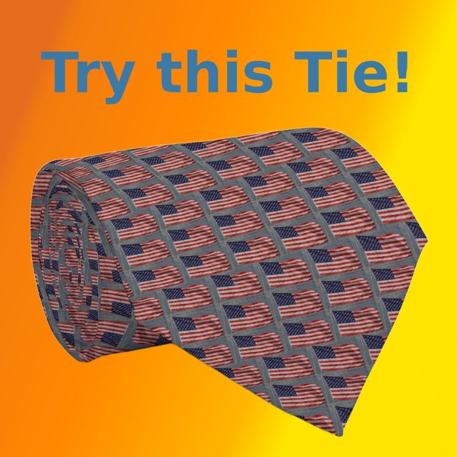 Drapeau US cravate stylish étoiles et rayures (Rolled with Background )