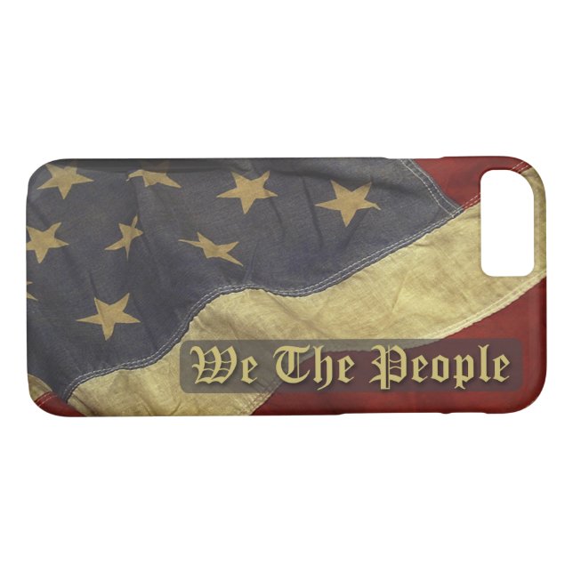 Drapeau US, We the People iPhone 7 coque (Dos (Horizontal))