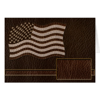 Drapeau USA aspect cuir foncé