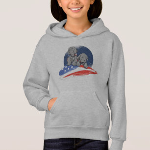 Drapeau USA avec motif de chiots mignons