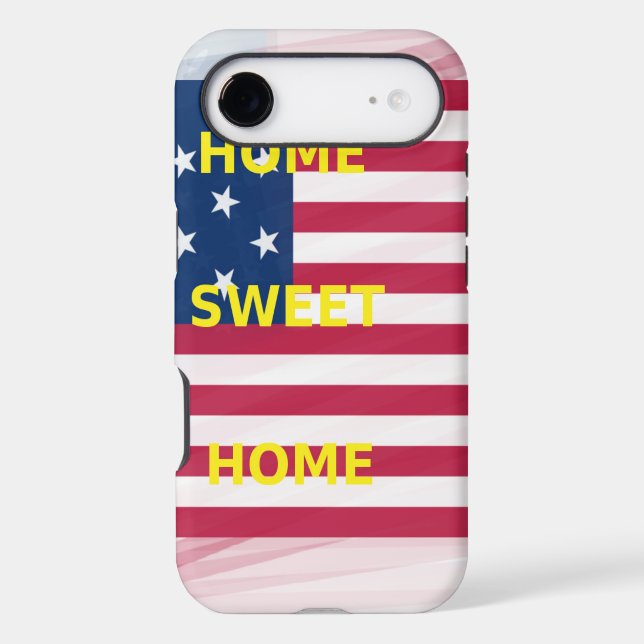 Drapeau USA "Home Sweet Home" Art Imprimer (Verso)