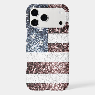 Drapeau USA rouge blanc bleu rustique à paillettes