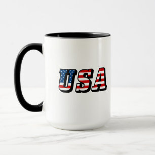 Drapeau USA Texte sonnerie café Mug