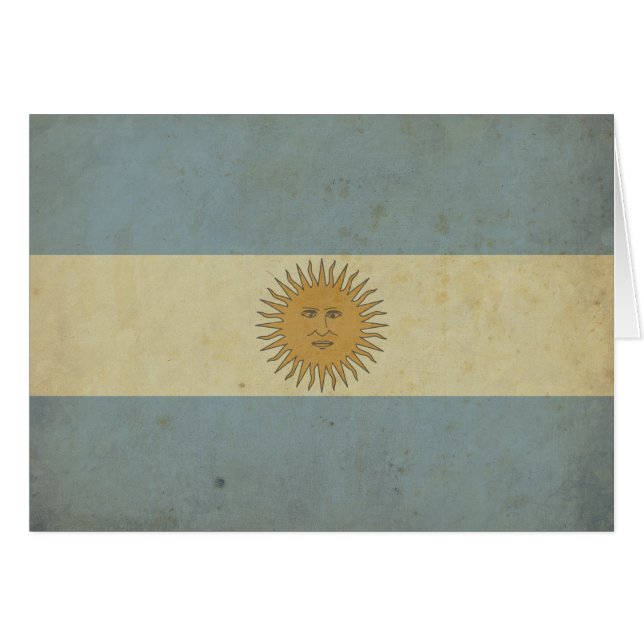 Drapeau vintage de l'Argentine (Devant horizontal)