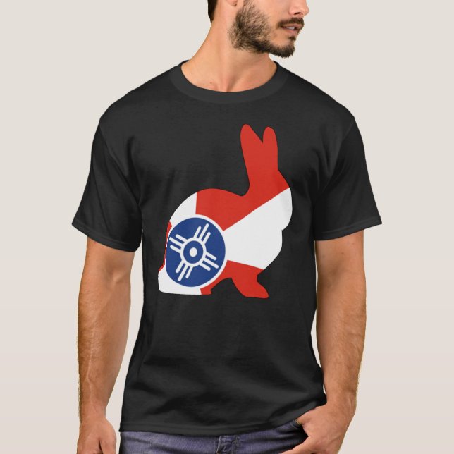 Drapeau Wichita lapin T-shirt classique (Devant)