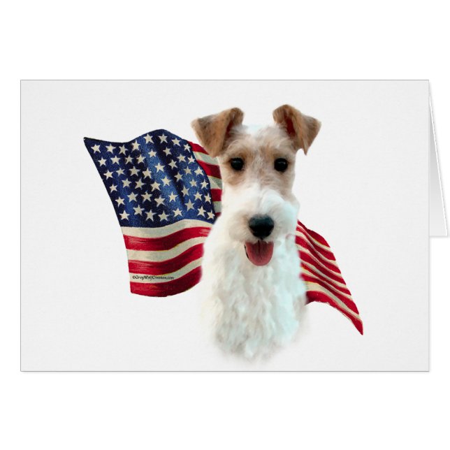 Drapeau Wire Fox Terrier (Devant horizontal)