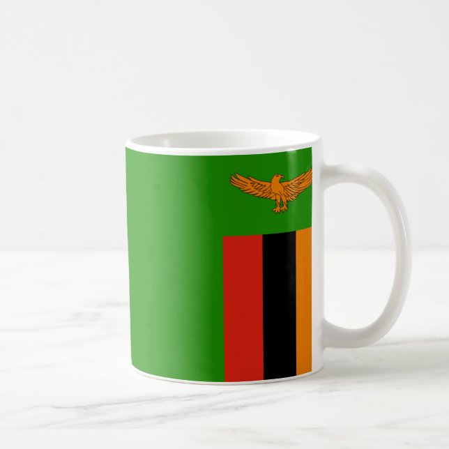 Drapeau Zambie Céramique café Mug (Droite)