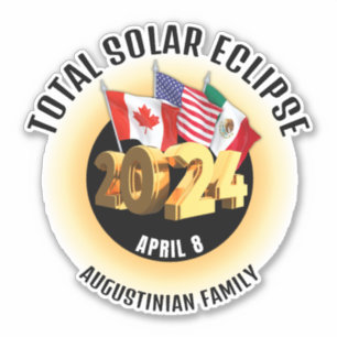 Drapeaux 2024 TOTAL SOLAR ECLIPSE Family Sticker