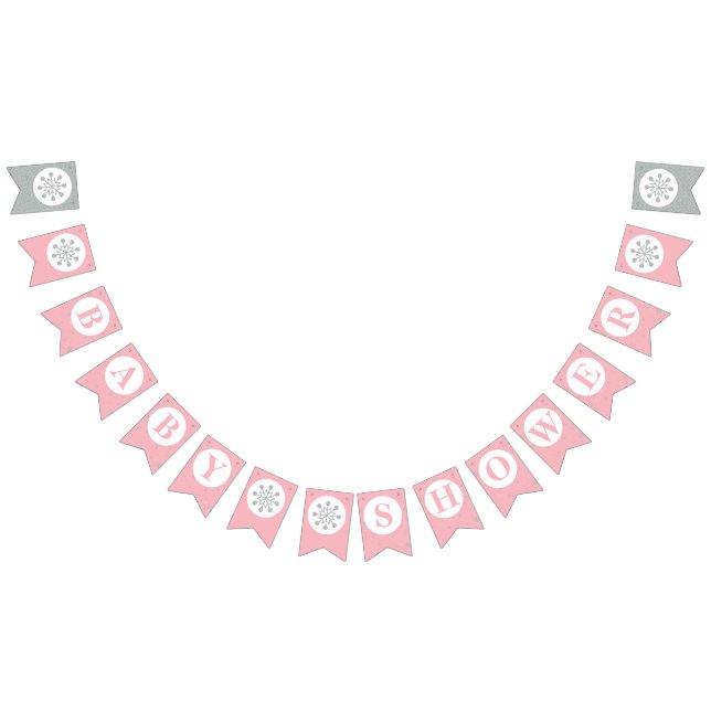 Drapeaux à bascule en Baby shower rose - Fille Béb (Tout)