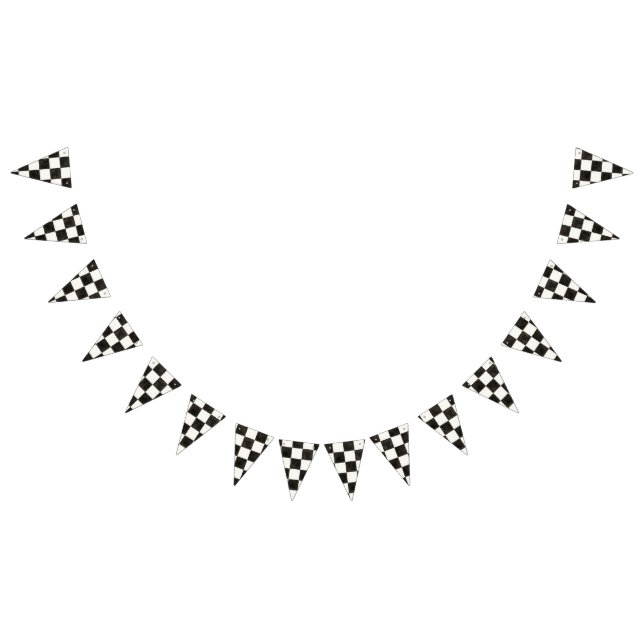 Drapeaux À damiers de course en noir et blanc (Tout)