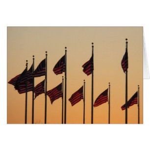 Drapeaux au coucher du soleil American Patriotic U