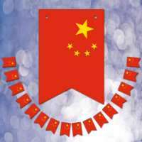 Drapeaux chinois et bannières de fête en Chine / M