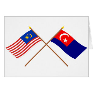 Drapeaux croisés de la Malaisie et du Johor
