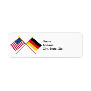 Drapeaux croisés États-Unis et Allemagne