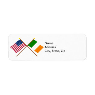 Drapeaux croisés États-Unis et Irlande