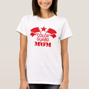 Drapeaux croisés rouge Garde couleur T-shirt mama