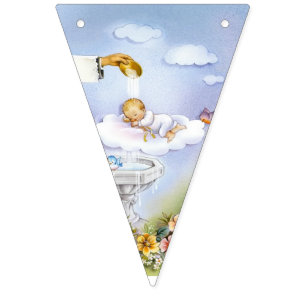 drapeaux de bannière d'étamine de baptême