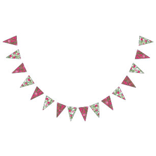 Drapeaux de Bunling Mariage rose vif