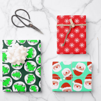 DRAPEAUX DE NEIGE ET ARBRES DE père Noël FEUILLES