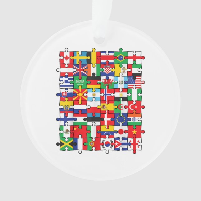 Drapeaux des pays du pavillon international (devant)