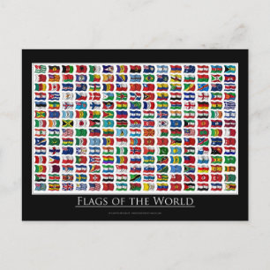 Drapeaux du monde - Carte postale